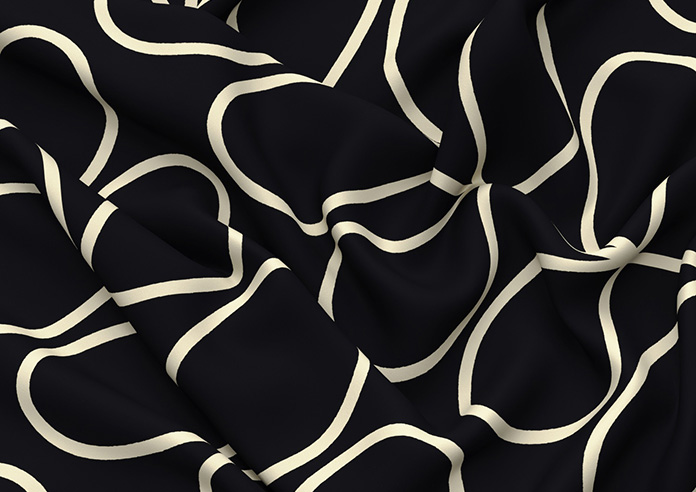 Orla Kiely Jumbo Linear Stem, Liquorice - Twist&Fit Roman Blind - Image 4